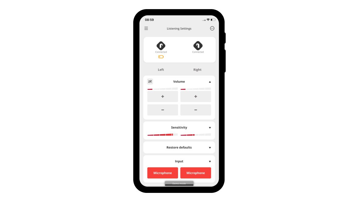 AudioKey 3 AudioKey 3 app user profile
