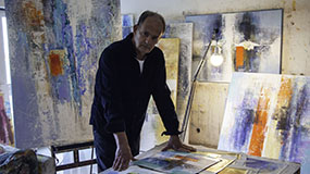 Painting with hearing loss