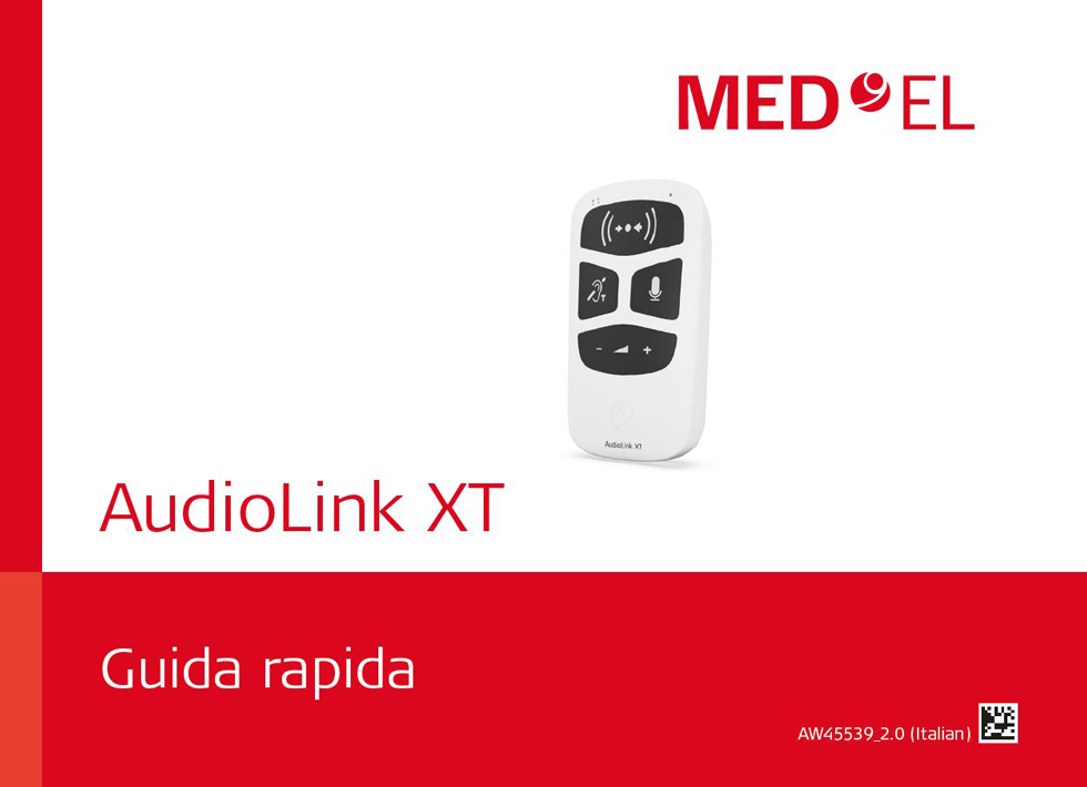 Immagine della copertina della Guida rapida di AudioLink XT